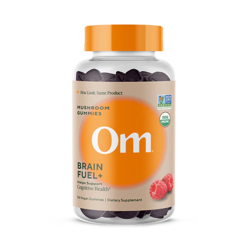 Om Mushroom Superfood - Brain Fuel+ Mushroom Gummies - Raspberry - 56ct - 28 Servings image 0