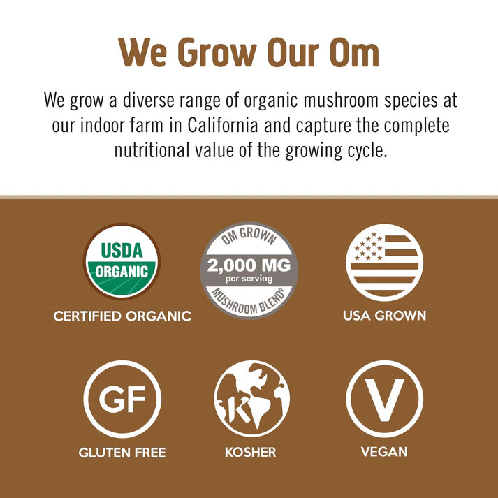 Om Mushroom Superfood - Mushroom Coffee Latte Blend - 80g - 10 Servings image 3