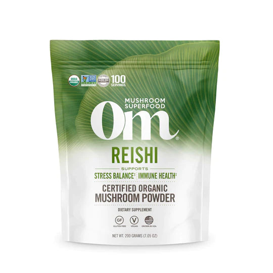 Om Mushroom Superfood - Reishi Organic Mushroom Powder - 200g - 100 Servings image 0