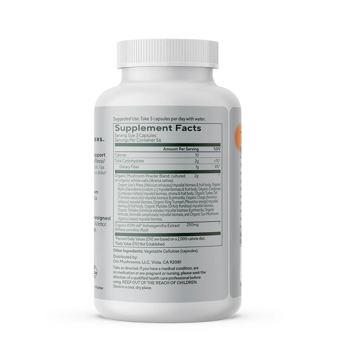 Om Mushroom Superfood - Master Blend Mushroom Capsules - 84ct - 28 Servings image 1