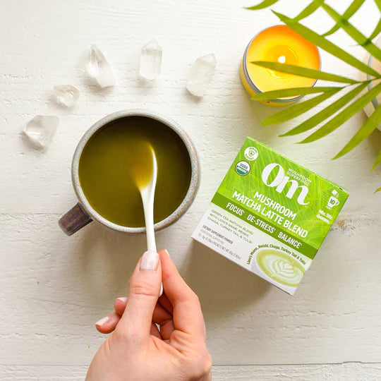 Om Mushroom Superfood - Mushroom Matcha Latte Blend - 240g - 30 Servings image 7
