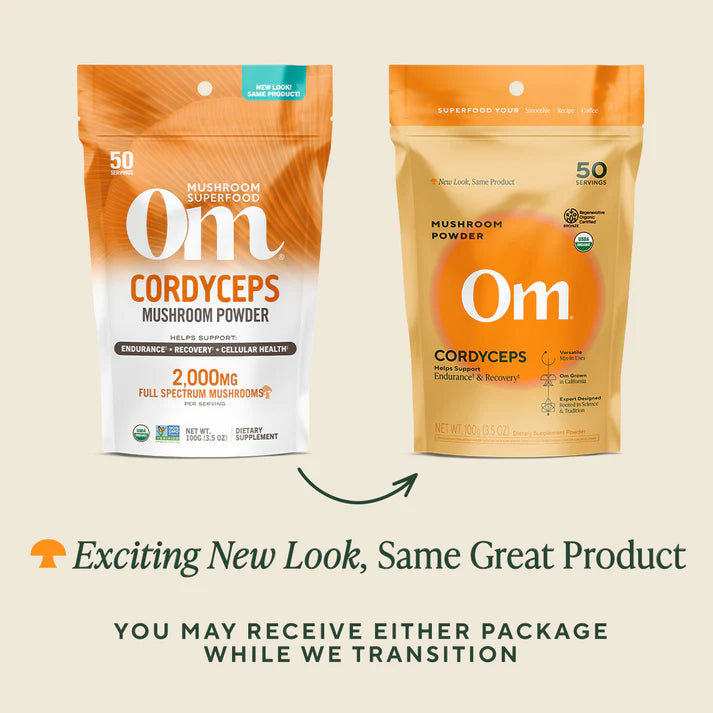 Om Mushroom Superfood - Cordyceps Organic Mushroom Powder - 60g - 30 Servings image 2