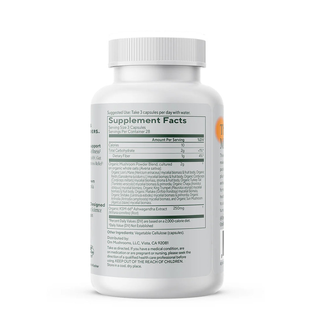 Om Mushroom Superfood - Master Blend Mushroom Capsules - 168ct - 56 Servings image 2
