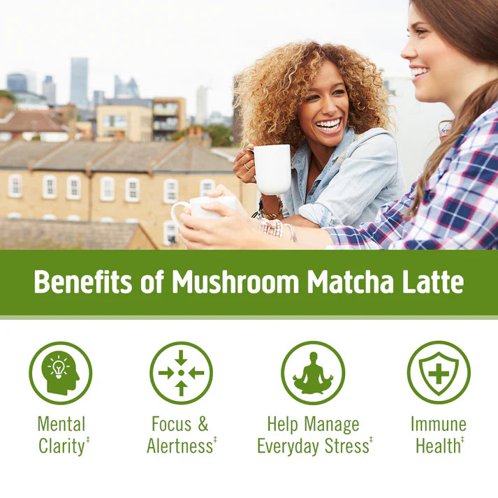 Om Mushroom Superfood - Mushroom Matcha Latte Blend - 80g - 10 Servings image 5