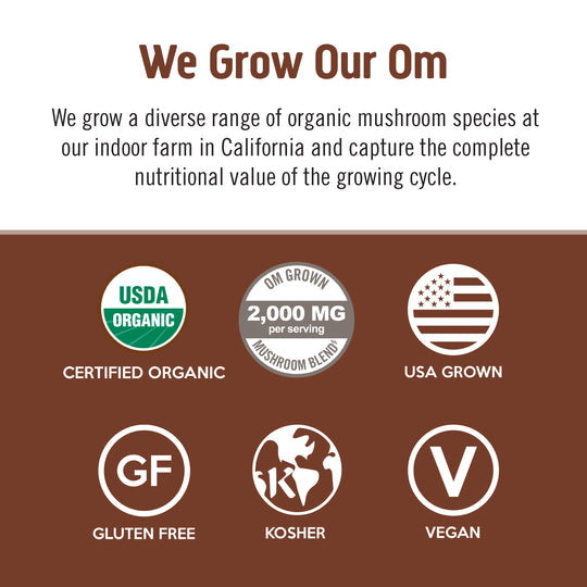 Om Mushroom Superfood - Mushroom Coffee Blend - 177g - 30 Servings image 1