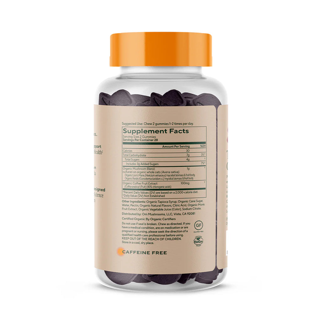 Om Mushroom Superfood - Brain Fuel+ Mushroom Gummies - Raspberry - 56ct - 28 Servings image 1