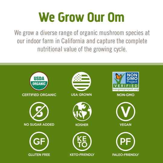 Om Mushroom Superfood - Reishi Organic Mushroom Powder - 200g - 100 Servings image 2