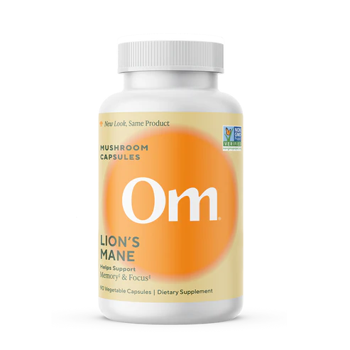 Om Mushroom Superfood - Lion’s Mane Mushroom Capsules - 90ct - 30 Servings image 0