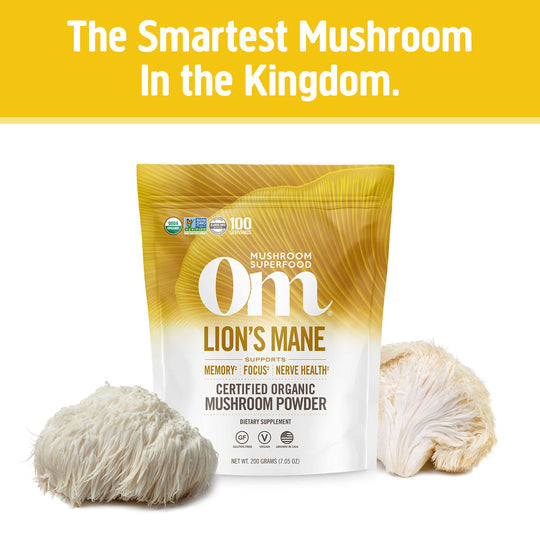 Om Mushroom Superfood - Lion’s Mane Organic Mushroom Powder - 200g - 100 Servings image 5