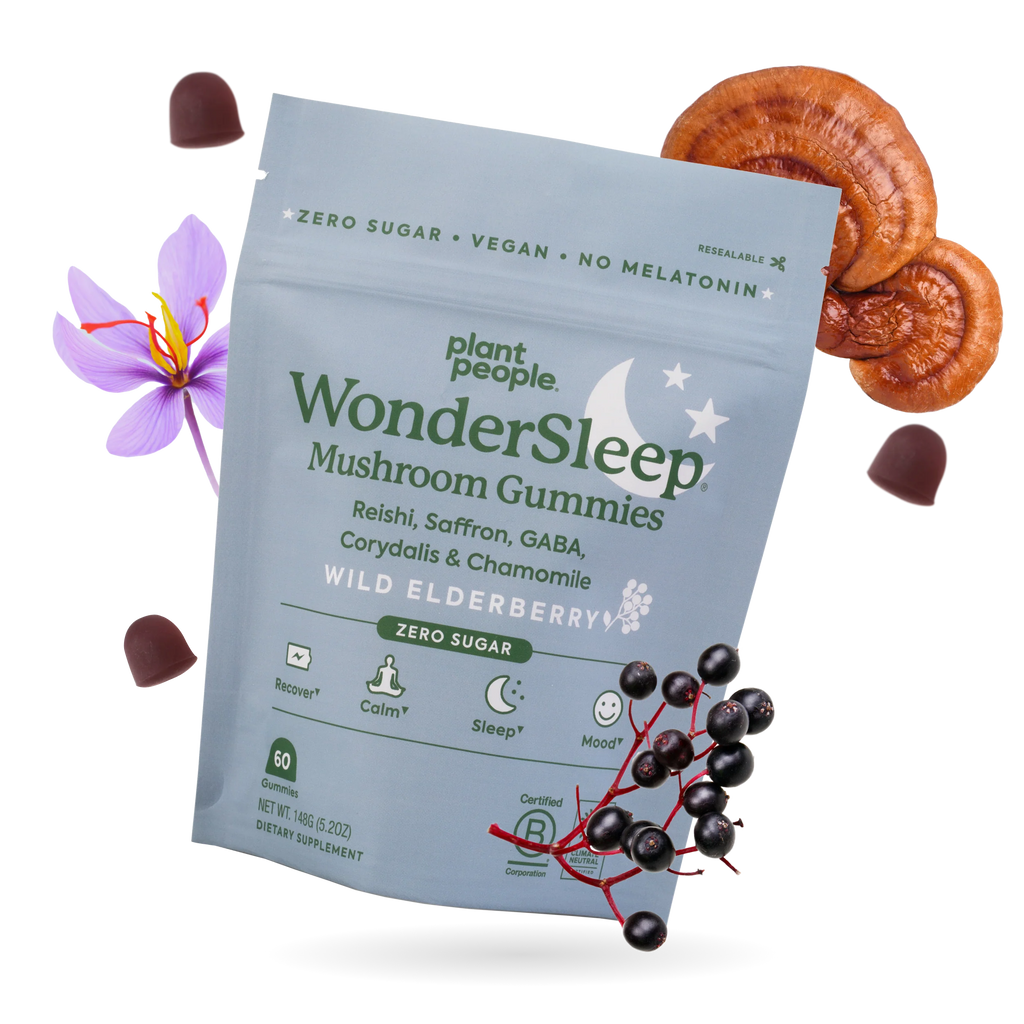 Plant People - WonderSleep Mushroom Gummies - Wild Elderberry - 60ct - 510mg per Serving - 30 Servings image 5
