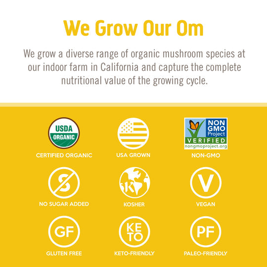 Om Mushroom Superfood - Lion’s Mane Organic Mushroom Powder - 200g - 100 Servings image 1