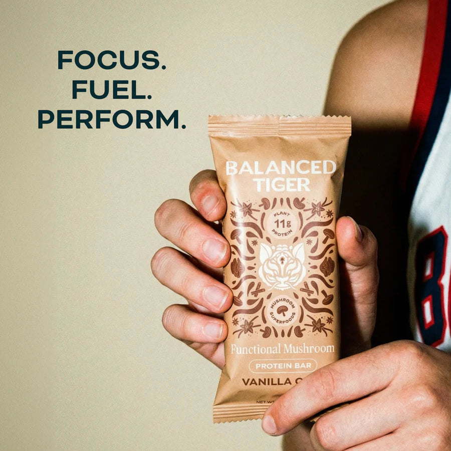 Balanced Tiger - Functional Mushroom Protein Bar - Vanilla Chai - 12ct - 12 Servings