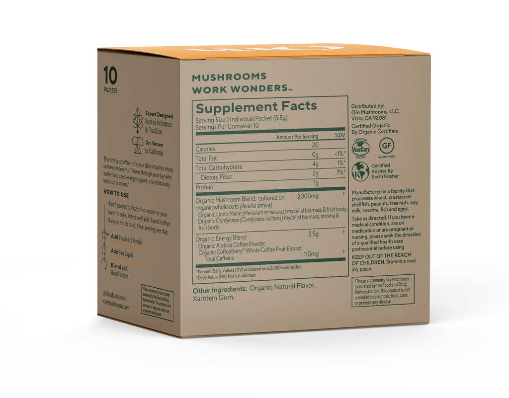 Om Mushroom Superfood - Mushroom Coffee Blend - 58g - 10 Servings
