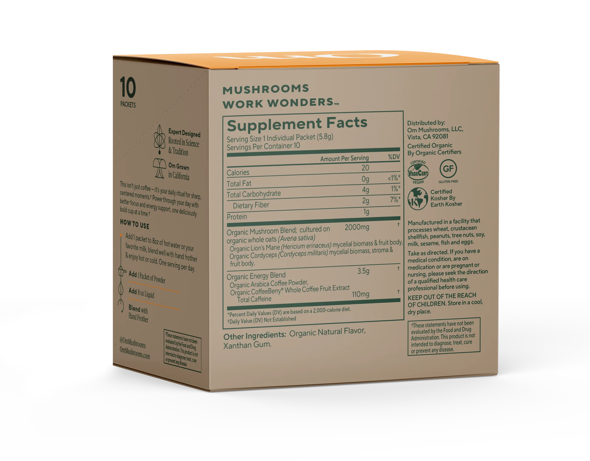 Om Mushroom Superfood - Mushroom Coffee Blend - 58g - 10 Servings