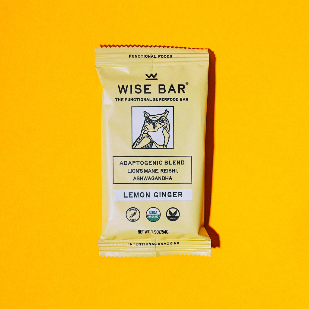 Wise Bar - Functional Superfood Bar - Lemon Ginger - 12ct - 12 servings