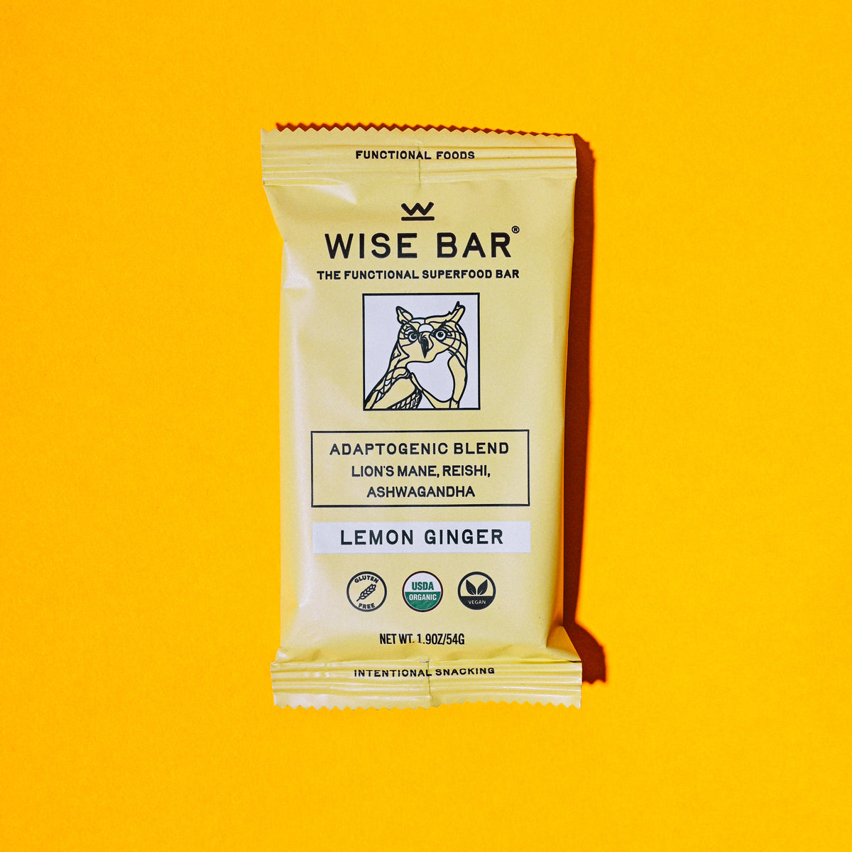 Wise Bar - Functional Superfood Bar - Lemon Ginger - 12ct - 12 servings