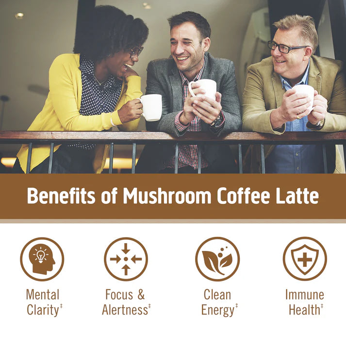 Om Mushroom Superfood - Mushroom Coffee Latte Blend - 80g - 10 Servings image 5