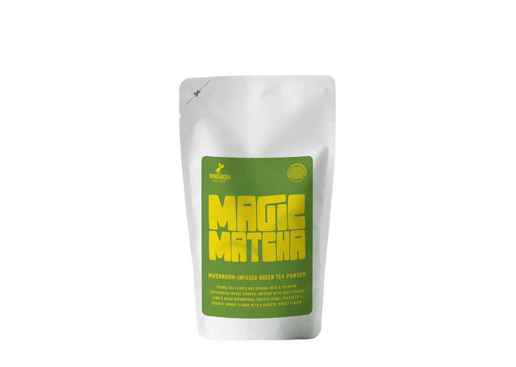 Windansea Coffee - Magic Matcha Mushroom Green Tea Powder - 50g - 400mg Lion's Mane per Serving - 20 Servings