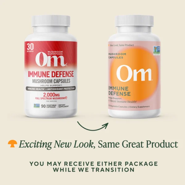 Om Mushroom Superfood - Immune Defense Mushroom Capsules - 90ct - 30 Servings - Image 3