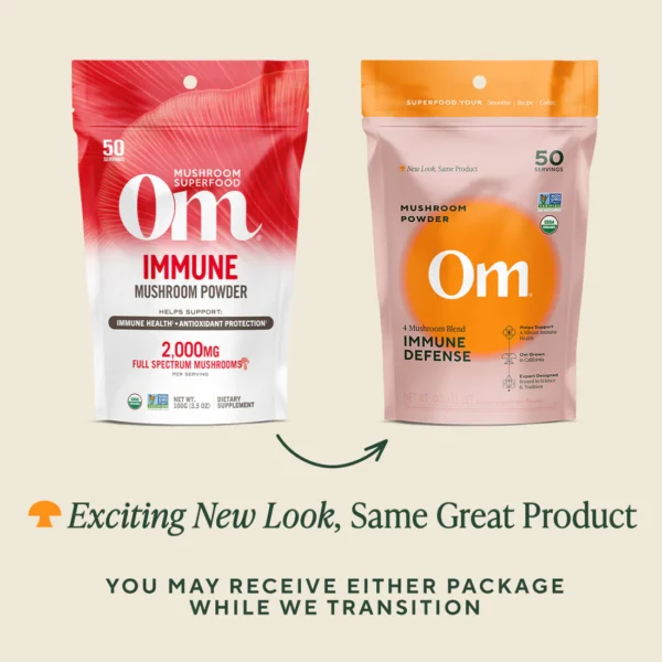 Om Mushroom Superfood - Immune Blend Organic Mushroom Powder - 100g - 50 Servings - Image 3