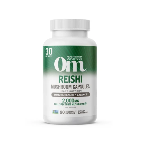 Om Mushroom Superfood - Reishi Mushroom Capsules - 90ct - 30 Servings