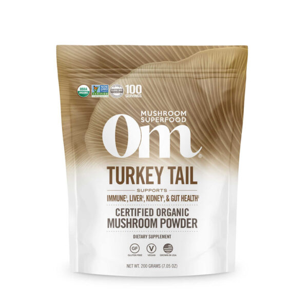 Om Mushroom Superfood - Turkey Tail Organic Mushroom Powder - 200g - 100 Servings