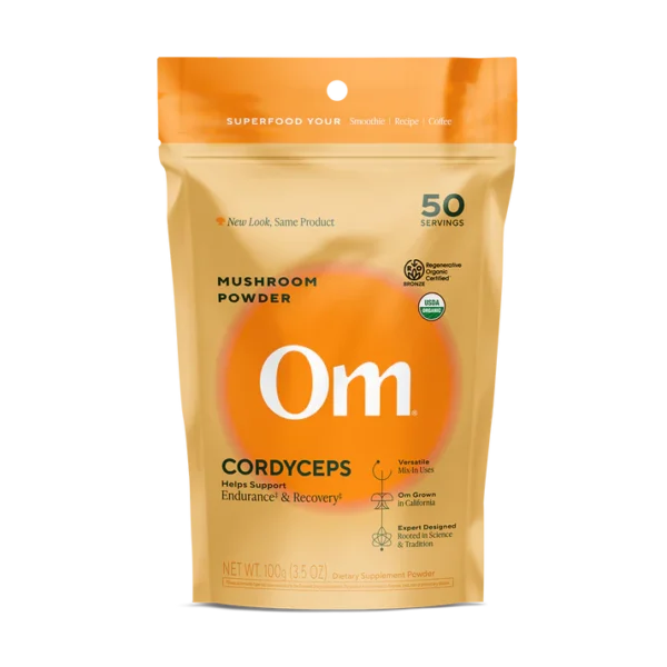 Om Mushroom Superfood - Cordyceps Organic Mushroom Powder - 100g - 50 Servings