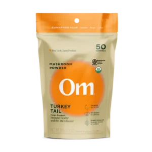 Om Mushroom Superfood - Turkey Tail Organic Mushroom Powder - 100g - 50 Servings