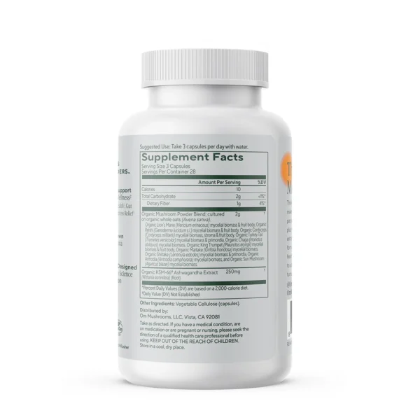 Om Mushroom Superfood - Master Blend Mushroom Capsules - 168ct - 56 Servings - Image 3