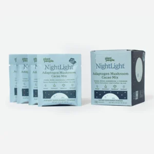 Plant People Night Light Adaptogen Mushroom Cacao Mix front of box image with 4 packets