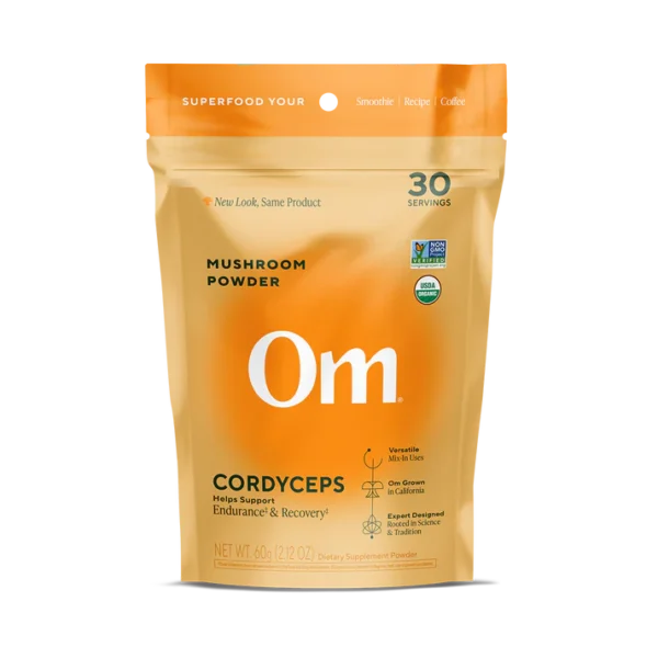 Om Mushroom Superfood - Cordyceps Organic Mushroom Powder - 60g - 30 Servings