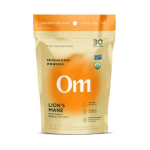 Om Mushroom Superfood - Lion’s Mane Organic Mushroom Powder - 60g - 30 Servings