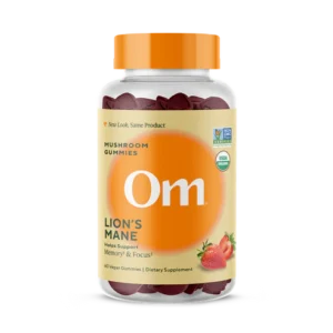Om Mushroom Superfood - Lion's Mane Mushroom Gummies - Strawberry - 60ct - 30 Servings
