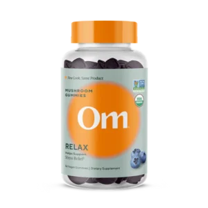Om Mushroom Superfood - Relax Mushroom Gummies - Blueberry - 56ct - 28 Servings