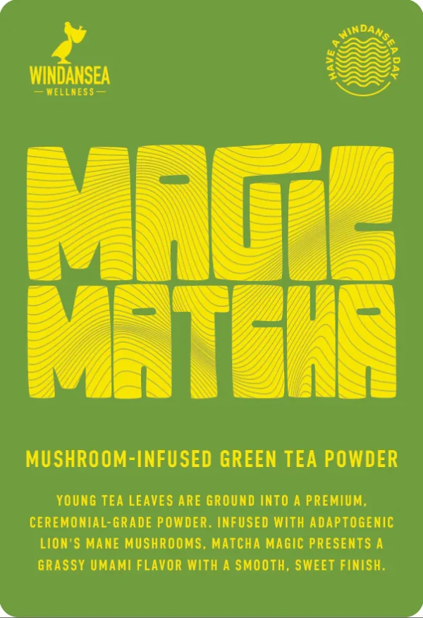 Windansea Coffee - Magic Matcha Mushroom Green Tea Powder - 50g - 400mg Lion's Mane per Serving - 20 Servings - Image 3