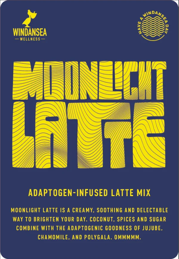 Windansea Coffee - Moonlight Latte Mushroom Chai Latte Mix - 80g - 1000mg Adaptogen Blend per Serving - 10 Servings - Image 3